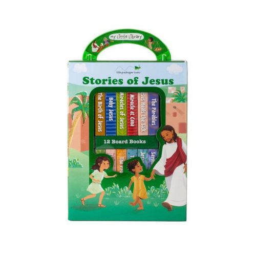 My Little Library: Stories of Jesus (12 Board Books) - by Little Grasshopper Books & Publications International Ltd (Hardcover)