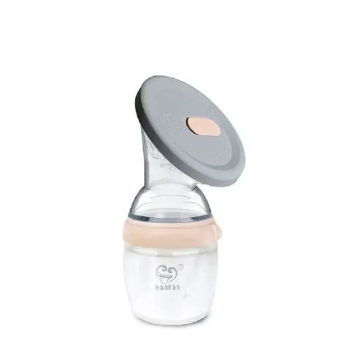 Haakaa Silicone Gen 3 Breastpump 160ml & Peach Cap | Baby Bunting NZ