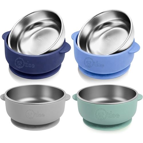 Suction Bowls for Baby 5”, Non-Toxic Stainless Steel Baby Bowls