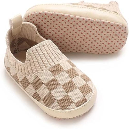 Clowora Unsex Baby Boys Girls Canvas First Walkers Shoes,Infant Non Slip Soft Sole Toddler Flat Lazy Loafers Sneaker