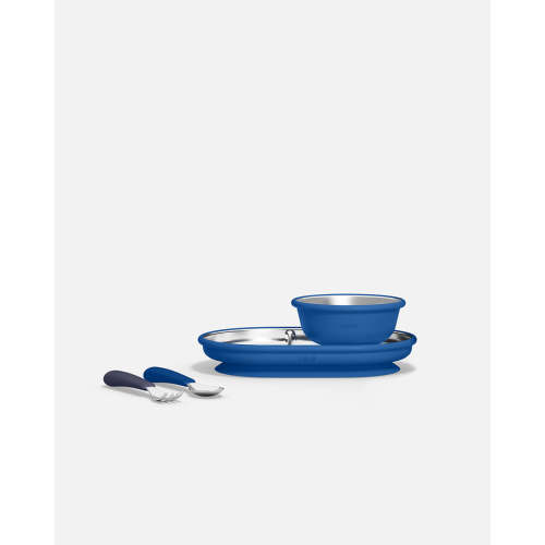 Stainless Mealtime Essentials - 4pc Set - Sage