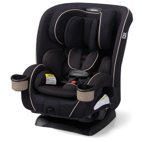 Maxi-Cosi Kani 4-in-1 Infant Kids Convertible Car Seat, Rear-Facing, Forward-Facing, Booster, Slim 3-Across Fit, Magnetic Buckle, 5-Position Recline, Fits 5-100 lbs, 19-57 in, Caspian Caviar