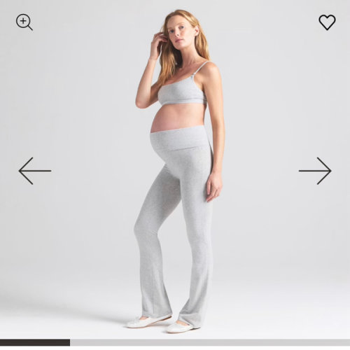 COTTON JERSEY MATERNITY FOLDOVER PANT | LIGHT HEATHER GREY | SKIMS
