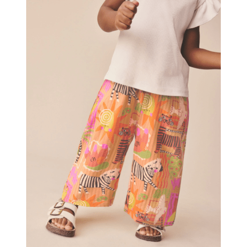 Orange Safari Wide Leg Trousers (3mths-7yrs)