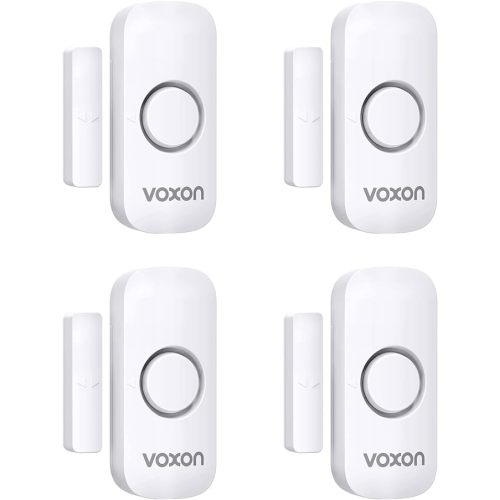 Door Window Alarm for Kids Safety, VOXON Door Alarm for Home Security Personal Security Window Alarms Sensor Burglar Door Alarm for Home, Cars, Sheds, Caravans DIY Kit Pack of 4