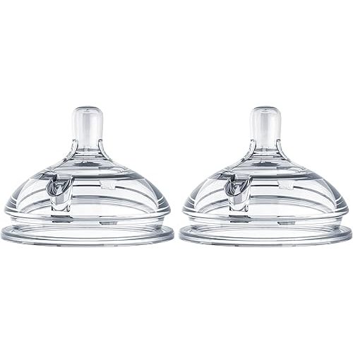 Comotomo Silicone Replacement Nipple, Slow Flow, 0-3 Months, 2 Count(Pack of 2)