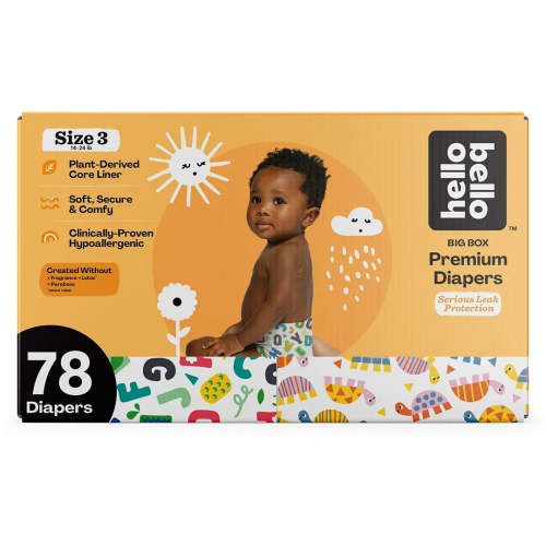 78 Club Diapers ABC Soup & Tiny Turtles - Size 3
