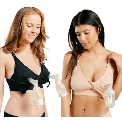 Supermom Pumping and Nursing Bra - Hands Free Nursing Bra for Pumping - Breastfeeding Bras Comfortable & Supportive