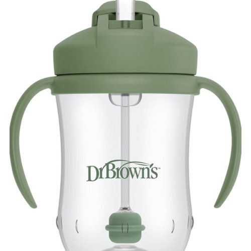 Dr. Brown's Milestones Baby's First Straw Cup, Olive Green, 1-Pack