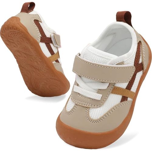 Scurtain Baby Shoes Boy Girl First Walking Shoe Infant Crib Breathable Sneakers Lightweight Barefoot Shoes for Babies