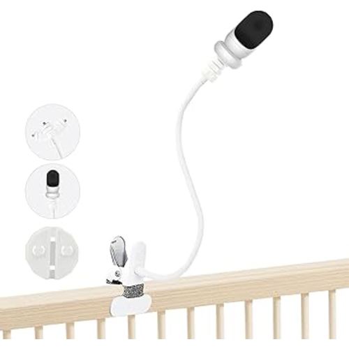 Baby Monitor Mount Holder Compatible with Owlet Cam/Dream Duo/Cam 2 /Dream Duo 2 and Other Baby Monitor Camera with 1/4" Threaded Hole, 16 inches Flexible Clip Mount, Baby Camera Mount