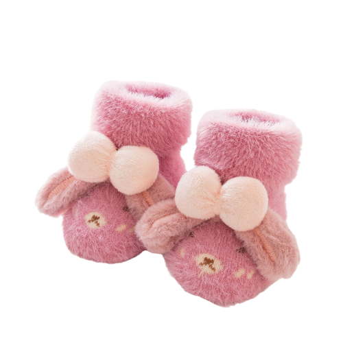 TOOYOU Nfant Baby Slippers Girls Boys Booties Warm Baby Socks Shoes Crib Shoes Baby Footwear Prewalkers Size 6-12 Months