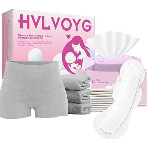 Postpartum Essentials Recovery Kit for New Moms, 15 Pcs Perineal Care Set with Disposable Underwear, Postpartum Pad & Cooling Pad Liners, Hospital Bag Essentials, After Birth Care Supplies