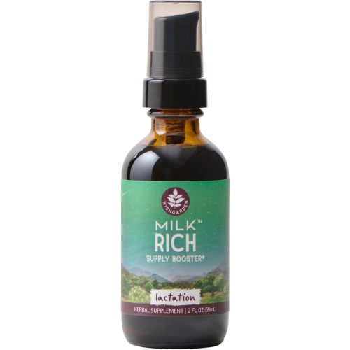 WishGarden Herbs Milk Rich with Goats Rue and Fenugreek - Herbal Lactation Support Supplement, Breast Milk Supply Boost and Breastfeeding Supplement to Increase Milk Flow Quality and Production, 2oz