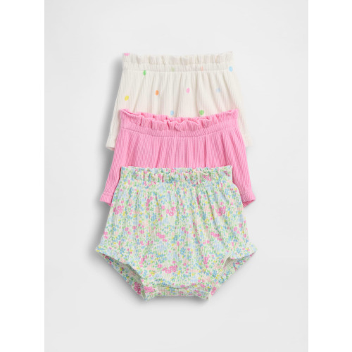 Baby First Favorites TinyRib Ruffle Bloomers (3-Pack)