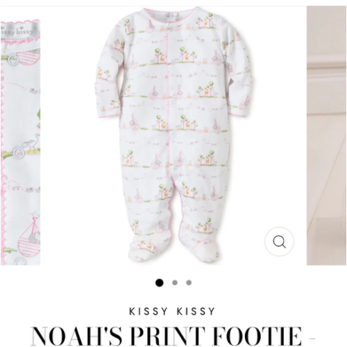 Noah's Print Footie - Pink