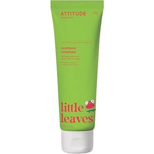 ATTITUDE Natural Conditioner for Kids, Hypoallergenic, Vegan, Plant- and Mineral-Based, Vegan and Cruelty-free, Watermelon & Coco, 8 Fl Oz