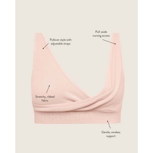Sublime® Adjustable Crossover Nursing & Lounge Bra | Soft Pink - Kindred Bravely