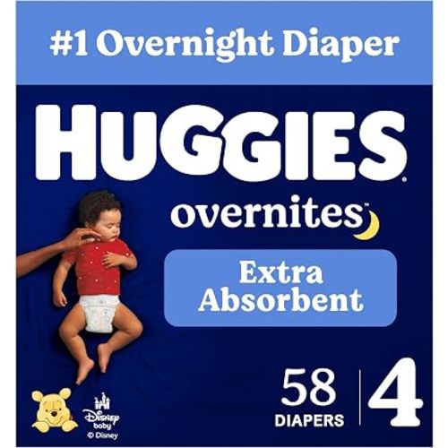 Huggies Overnites Diapers Size 4, 58 Count