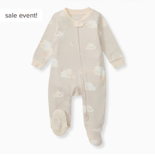 Good Night Sky Organic Cotton Sleep & Play - Limestone – Burt's Bees Baby