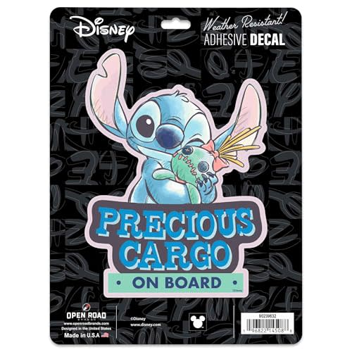 Disney Lilo and Stitch Precious Cargo Adhesive Vinyl Decal - Adorable Stitch Car Sticker for Families with Baby on Board
