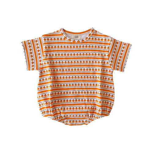 Pumpkin Stripe / Organic T-Shirt Bubble