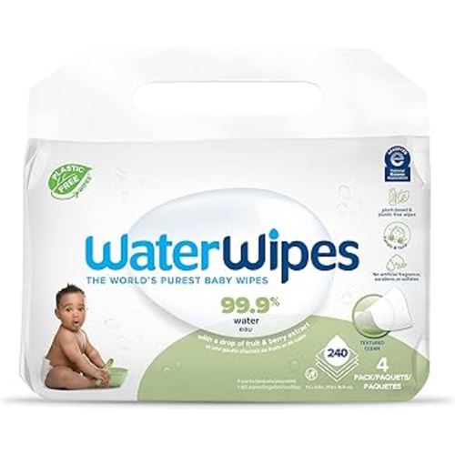 WaterWipes Textured Sensitive Baby Wipes, Unscented 240 count