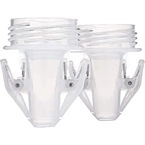 Motif Medical Pump-to-Bag Electric Breast Pump Adapter -Compatible w/Spectra S1 & S2 Breast Pump - Pump Adapter w/Twist Shield Connectors - 3-Step Time-Saving Nursing Pump Adapter (Set of 2)