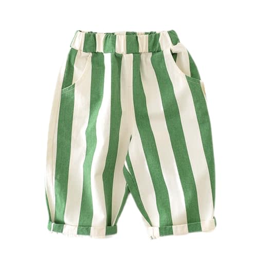 Spring Autumn 6Months-3Years Toddler Thin Cotton Stripe Elastics Pants for Baby Boys and Girls