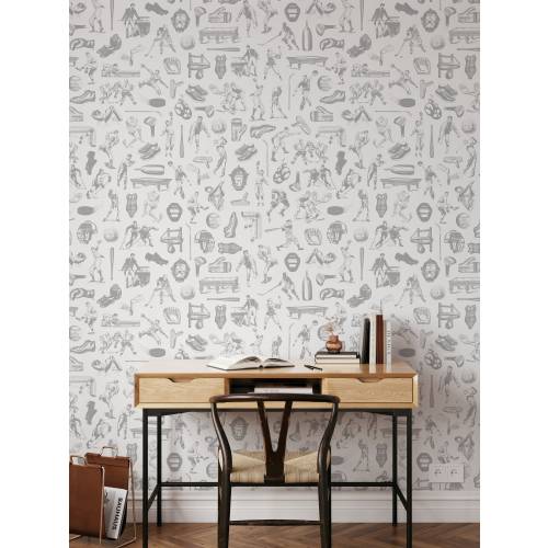 Letterman (Grey) Wallpaper