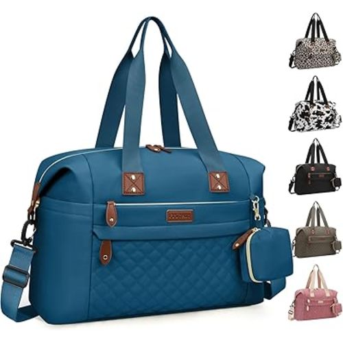 Pritent Diaper Bag Tote - Diaper Baby Bags with Pacifier Case, Shoulder Straps, Stroller Clips, Waterproof Large Mommy Maternity Travel Baby Bag for Mom and Dad, Blue, Medium