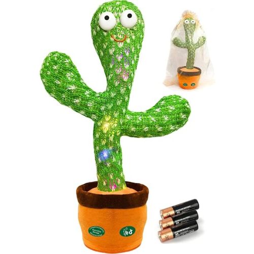 Hunfur Dancing Talking Cactus Baby Toy,Repeat What You Say