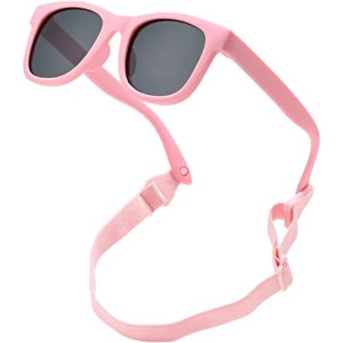 COASION Bendable Flexible Polarized Newborn Baby Sunglasses with Strap for Infant Boys Girls Age 0-12 Months CA8042