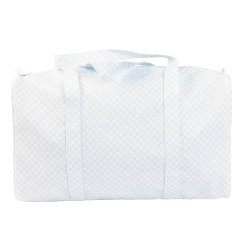 Blue Gingham Duffle Bag