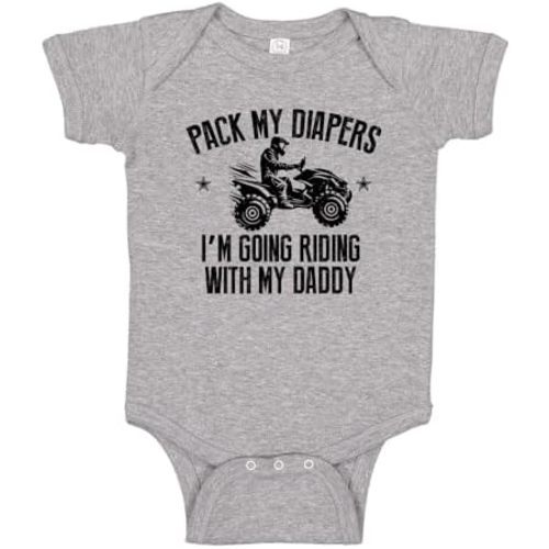 I'm Going Riding with Daddy 4 Wheeler Baby Bodysuit One Piece Or Toddler Shirt Quad ATV Baby Clothes