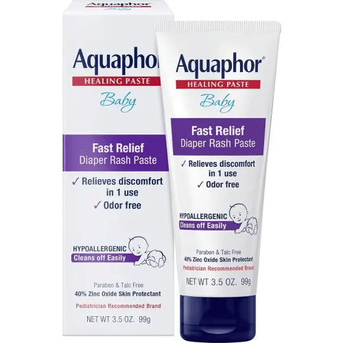 Aquaphor Baby Diaper Rash Paste with Zinc Oxide, Talc Free, 3.5 OZ