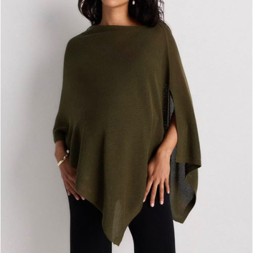 Lightweight Cotton Cashmere Nursing Shawl in Olive