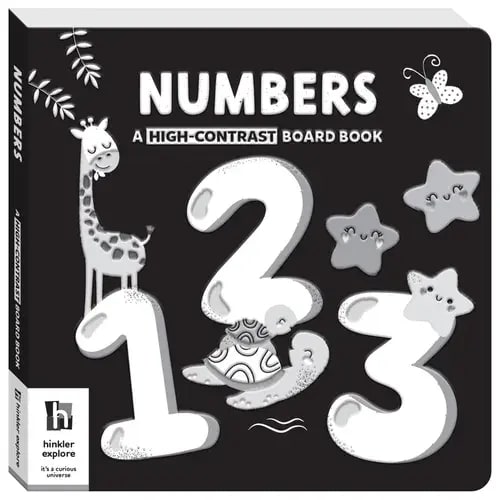 Numbers A High-Contrast Board Book | Baby Bunting AU