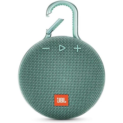 JBL Clip 3, River Teal - Waterproof, Durable & Portable Bluetooth Speaker - Up to 10 Hours of Play - Includes Noise-Cancelling Speakerphone & Wireless Streaming