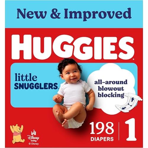 Huggies Little Snugglers Diapers Size 1, 198 Count (6 Packs of 33)