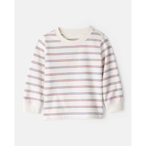 Baby Boy Striped Long-Sleeve Tee - Ivory - Carter's | Carter's