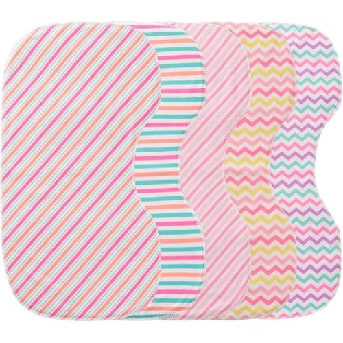 sleepyturtle Pack of 5,Baby Burp Cloths,Soft and Absorbent,Unisex,Easy to Use