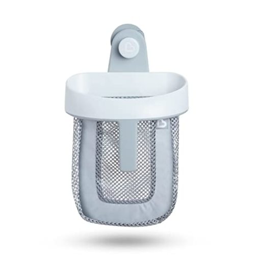 Munchkin Hanging Bath Toy Storage with Quick Drying Mesh, Grey - Bath Toy Scoop