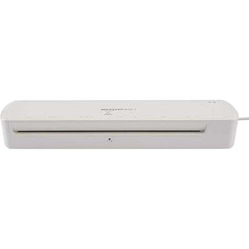 Amazon Basics 12-Inch Thermal Laminator Machine, Easy to Use for Home Office or School, White