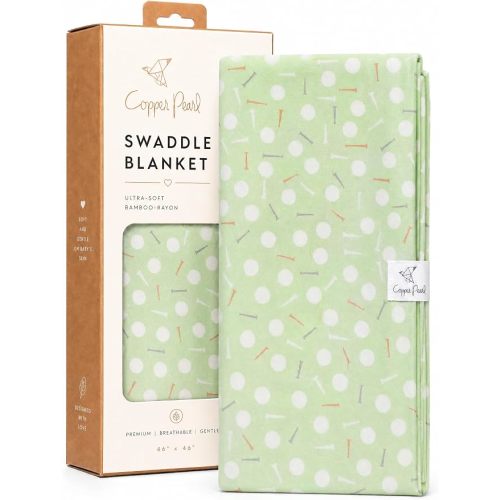 Copper Pearl Swaddle Blankets for Newborns | Soft Stretchy Receiving Blankets for Boys and Girls | Large 46 x 46 Inch Baby Blankets | Lightweight and Breathable Swaddles | Bogey