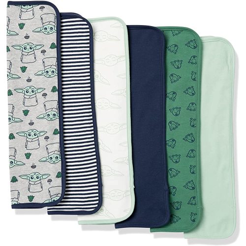 Amazon Essentials Disney | Star Wars Unisex Babies' Burp Cloths, Pack of 6