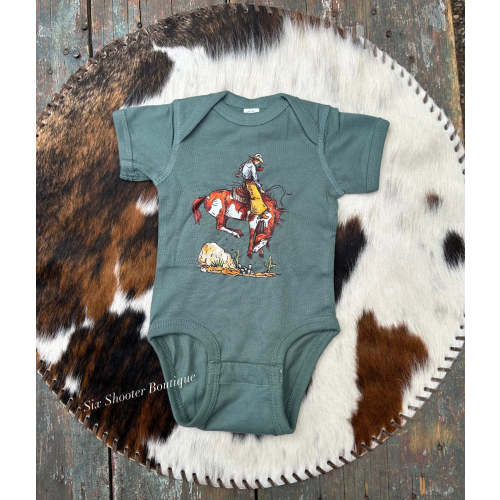 Bronc baby onesie