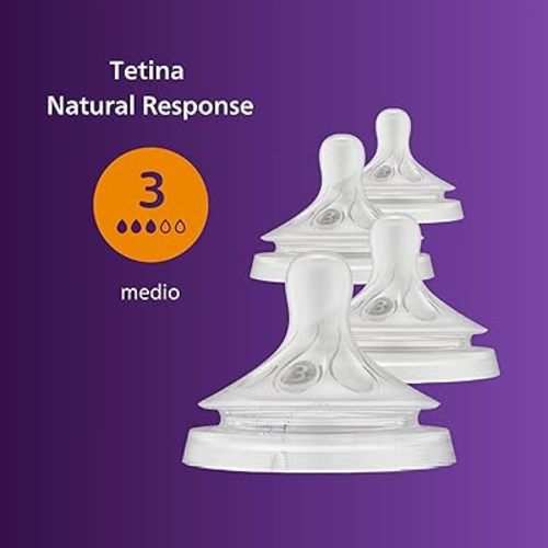 Philips Avent Natural Response Nipples, Medium Flow (Flow 3), 4-Pack, SCY963/44