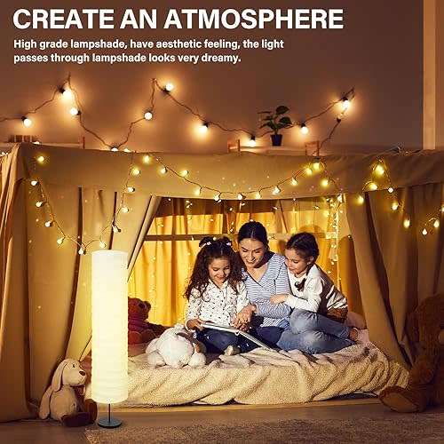 Paper Lamp Shade, Floor Lamp Shade, Rice Paper Lampshade, 37.4 X 8.66 in Floor Light Cover Replacement for Living Room Home Hotel Bedside Desk