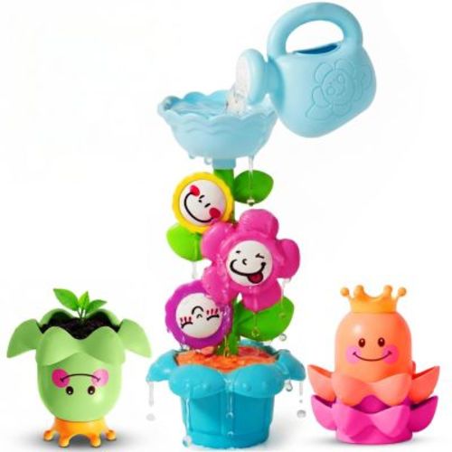 Toddler 3 Pieces Bath Toys for Toddlers, Flower Waterfalls Waterwheel Bath Tub Toys with Suction Cup 1-3